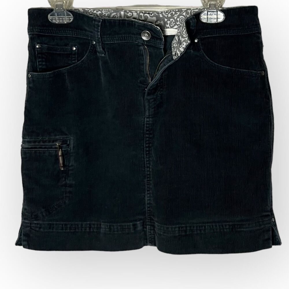 Marmot Women's Ashley Dark Blue Corduroy Retro Jean Style Mini Skirt Size 8 - Picture 9 of 14